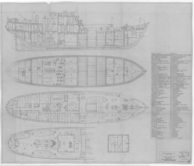 27_Yp№47-2_ЗверобойнаяШхуна300тдв_ОбщееРасположение_1954